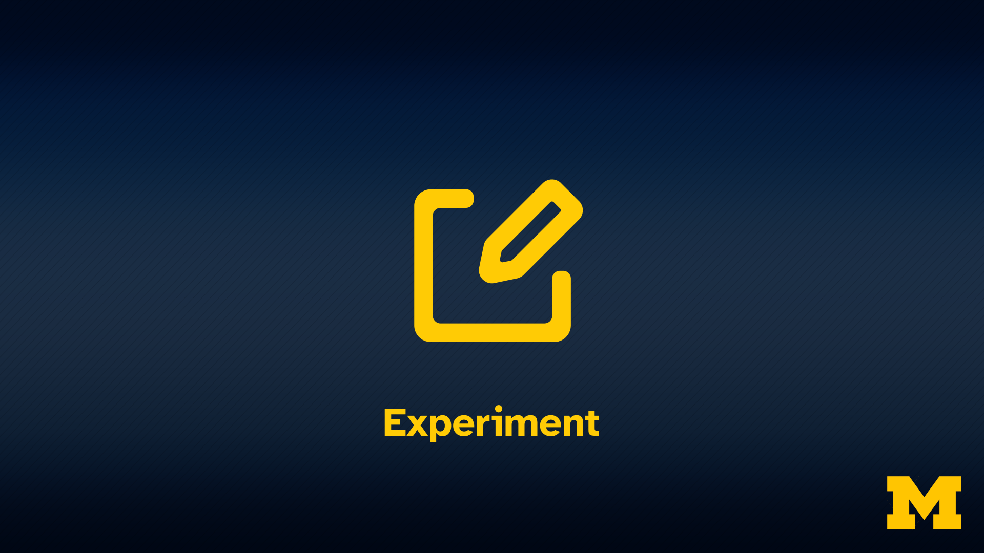 Experiment full slide